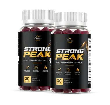 StrongPeak men's wellness supplement bottles
